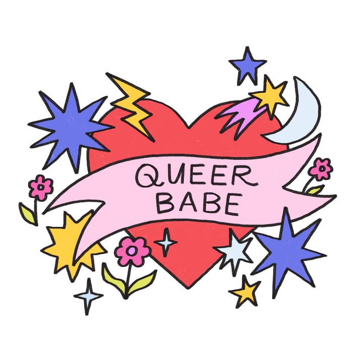Lettering By KT - Wholesale Art Print - Queer Babe 8x10 Print