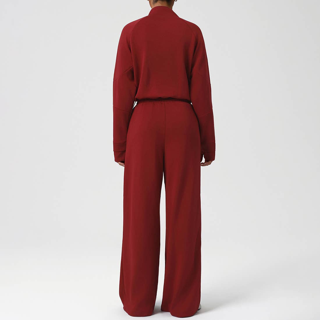 Sodalemon - Wholesale Activewear Set - Women's - Women Casual Sporty Set: Half Zip Pullover + Wide Leg Pants1