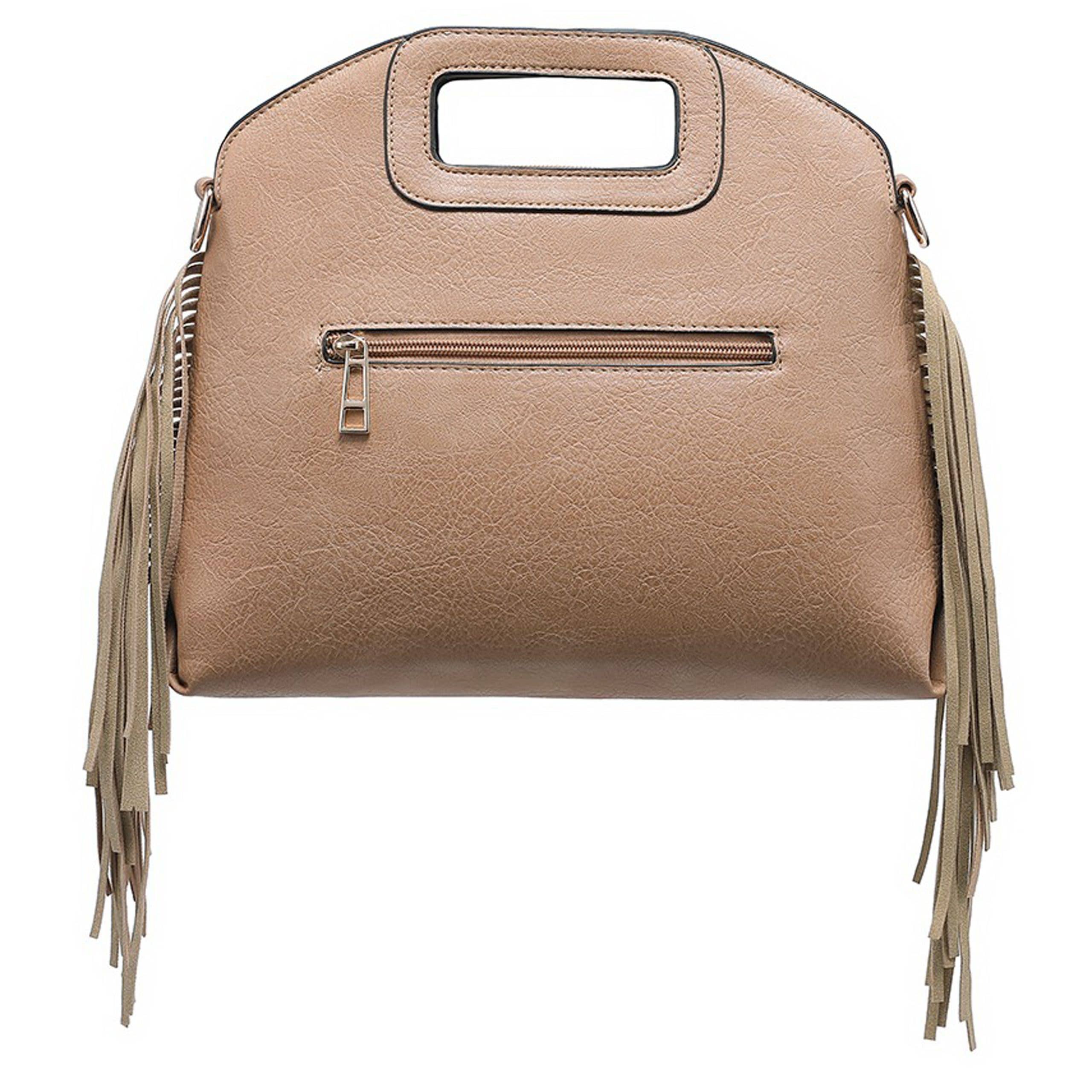 Ellas Trading – wholesale Crossbody bag – Women's – Trendy Crossbody Shoulder Bag Cutout Handle Fringe Tassel9