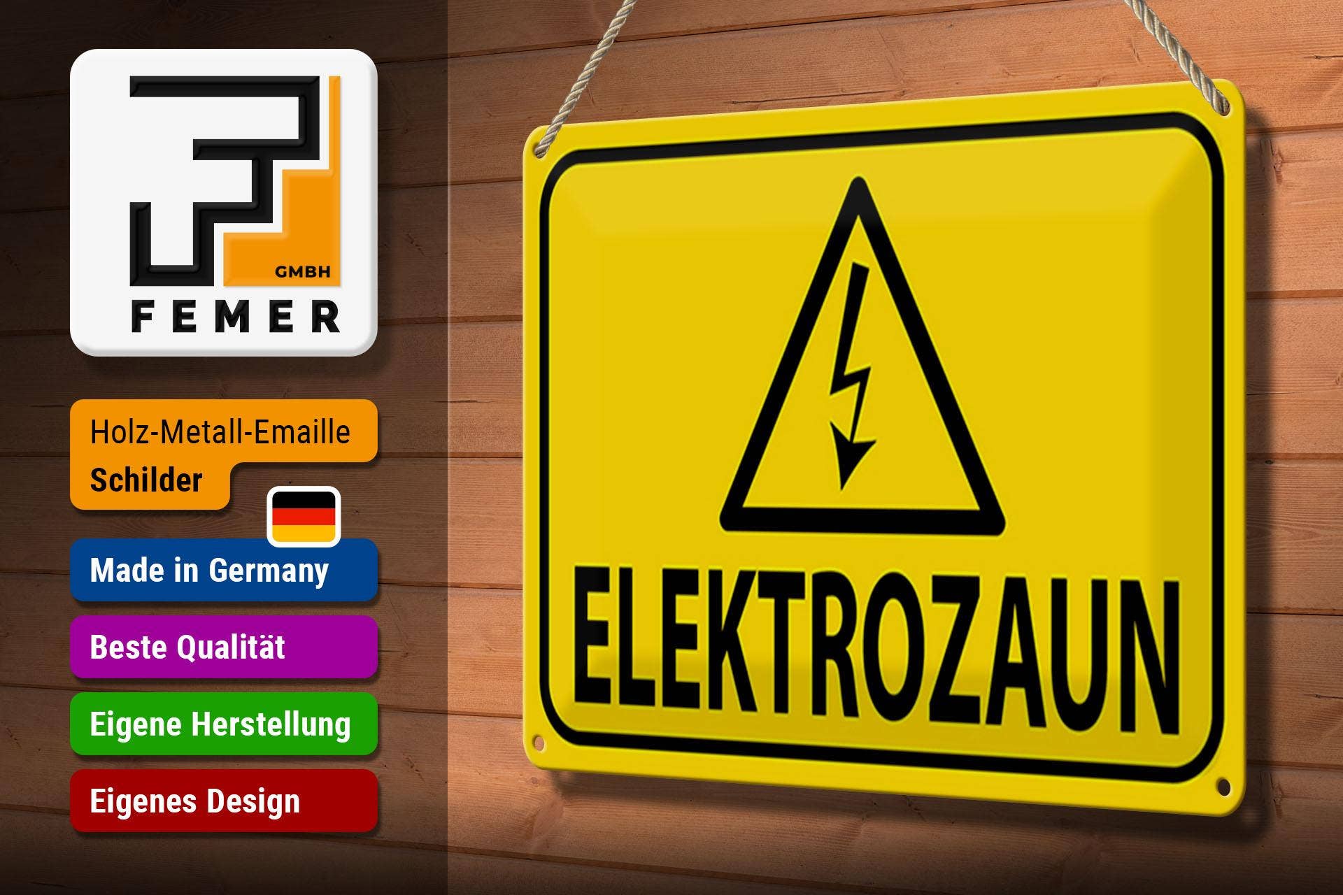 Femer - Wholesale Sign - Tin sign note 30x20cm electric fence warning sign caution decorative sign tin sign2