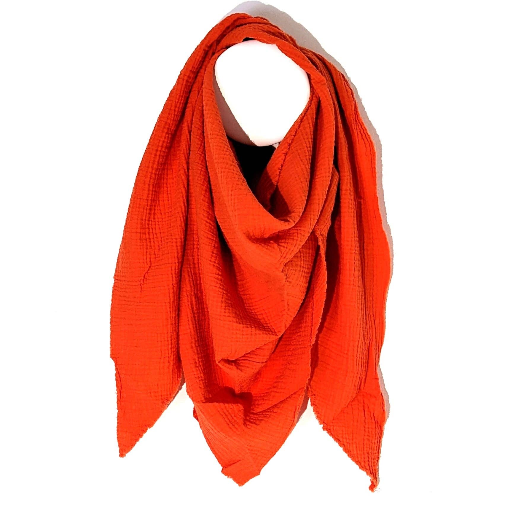 Tempest Designs – wholesale Scarf – Women's – Italian cotton raw edge plain scarf10