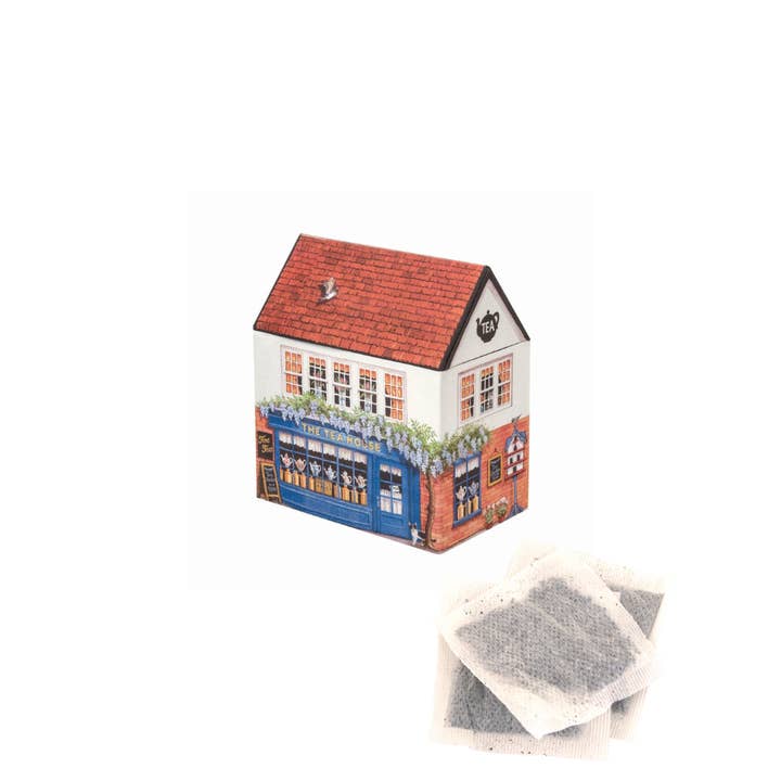 Dana Kubick - Small Tea Shop Tin with English Breakfast Tea for wholesale by Tin Treats