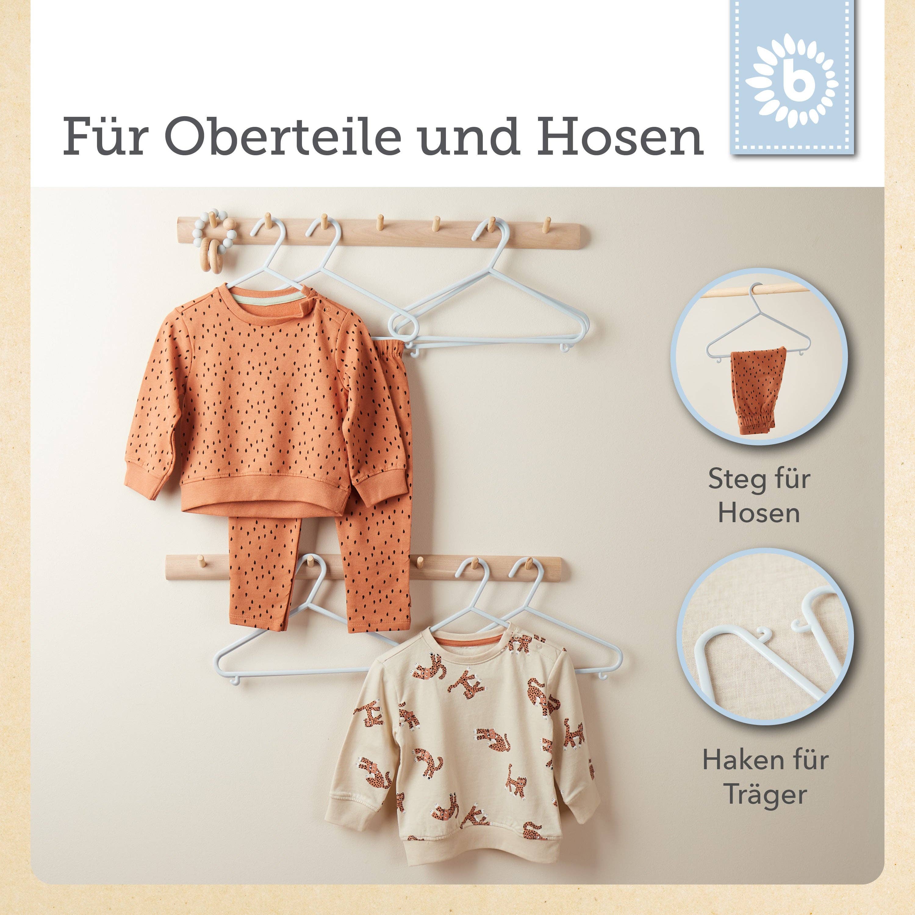 Bieco Spielwaren - Wholesale Clothes Hangers - Hanger 8-piece set misty blue5