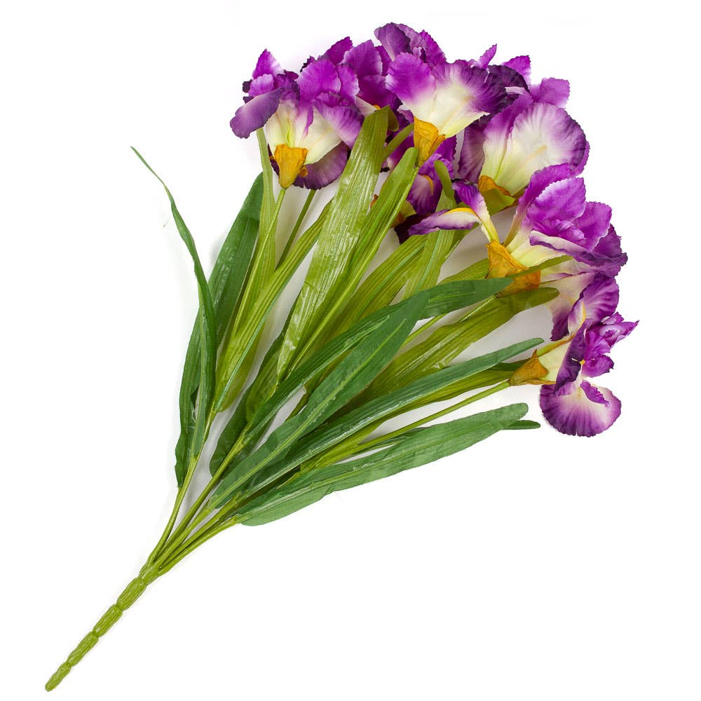 Factory Direct Craft - Wholesale Artificial Flowers - 22" Spring Artificial Iris Flower Bush  3