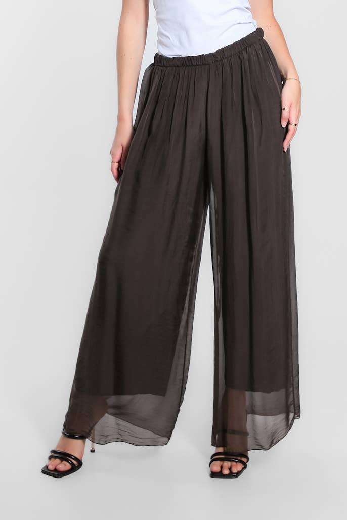 TINA Stephens Italy/Tees By Tina - Wholesale Pants - Women's - Roxy Silk Straight Leg Pant (PL212)38