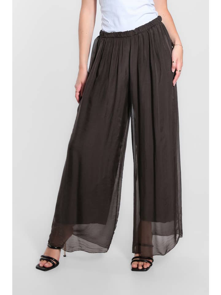 TINA Stephens Italy/Tees By Tina - Wholesale Pants - Women's - Roxy Silk Straight Leg Pant (PL212)38