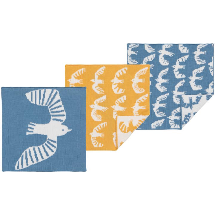 Birdie Knit Dishcloth Set of 3 for wholesale by Danica Jubilee