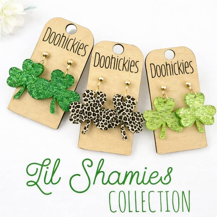 Collection Lil' Shamies - Boucles d'oreilles de la Saint-Patrick pour la vente par Doohickies