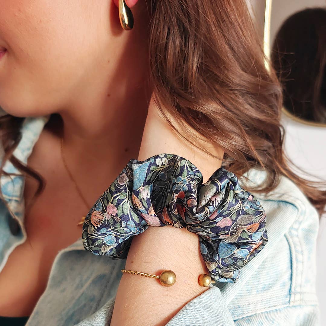 Laure Derrey - Venta al por mayor Coletero - Mujer - Coletero PIA con estampado floral en poliéster, kaki con hilo dorado lurex1