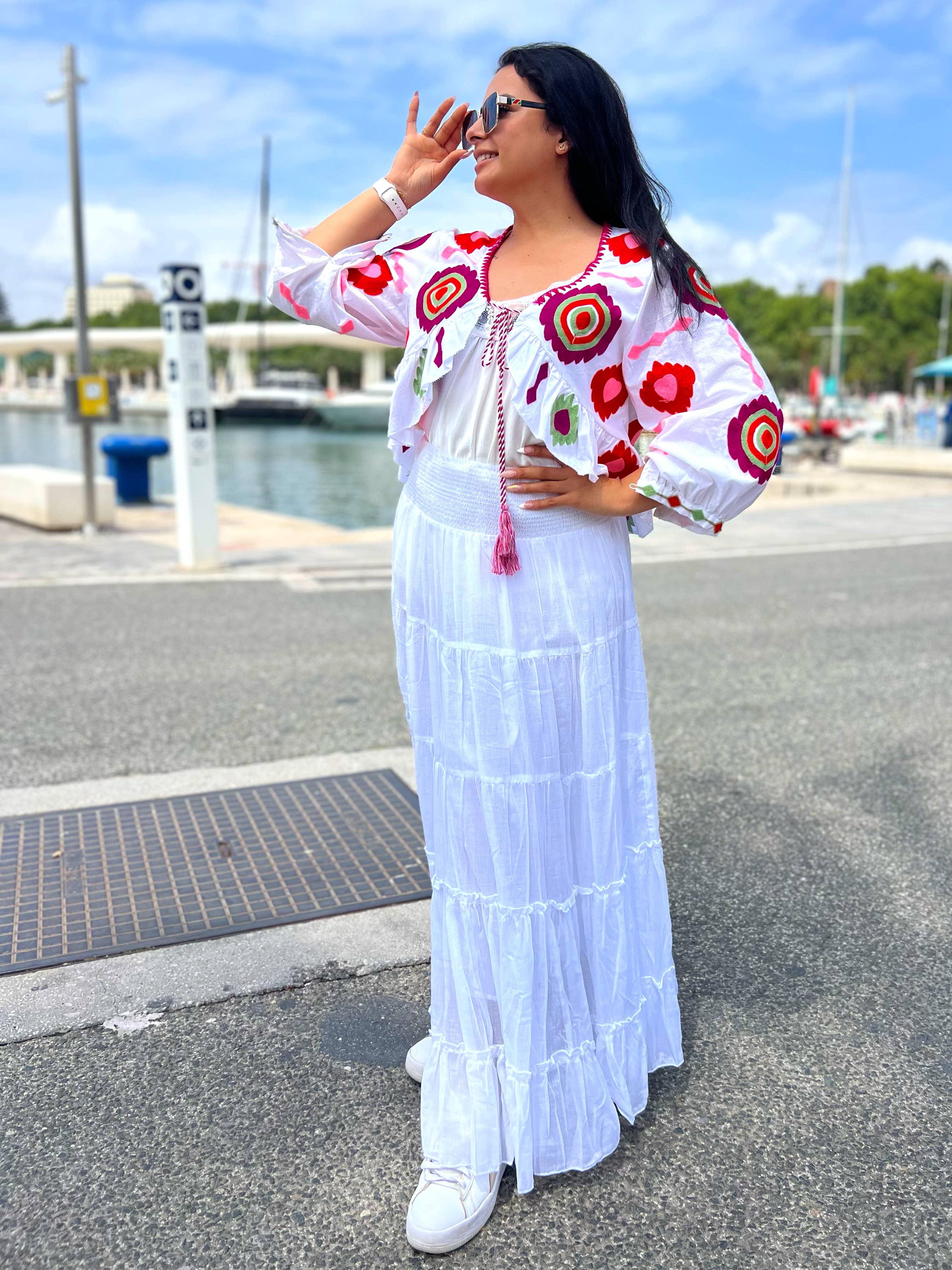 Kinomy - Wholesale Jas - Dames - Handgemaakte geborduurde katoenen bolero's (set van 4)1