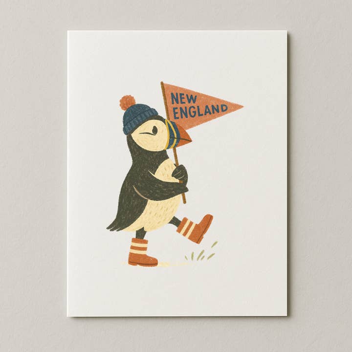 New England Puffin Card for wholesale by My Country Greetings
