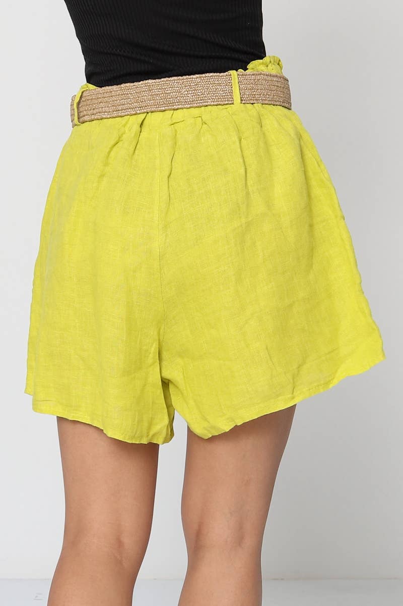 LÉA & LUC – wholesale Shorts – Dam – Shorts i 100 % linne med bälte REF. 505728