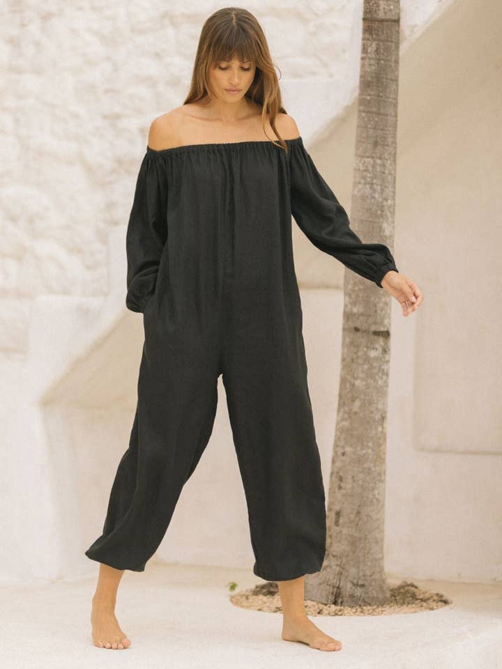 Bubble Linne Playsuit för wholesale av Myrah Penaloza Collection