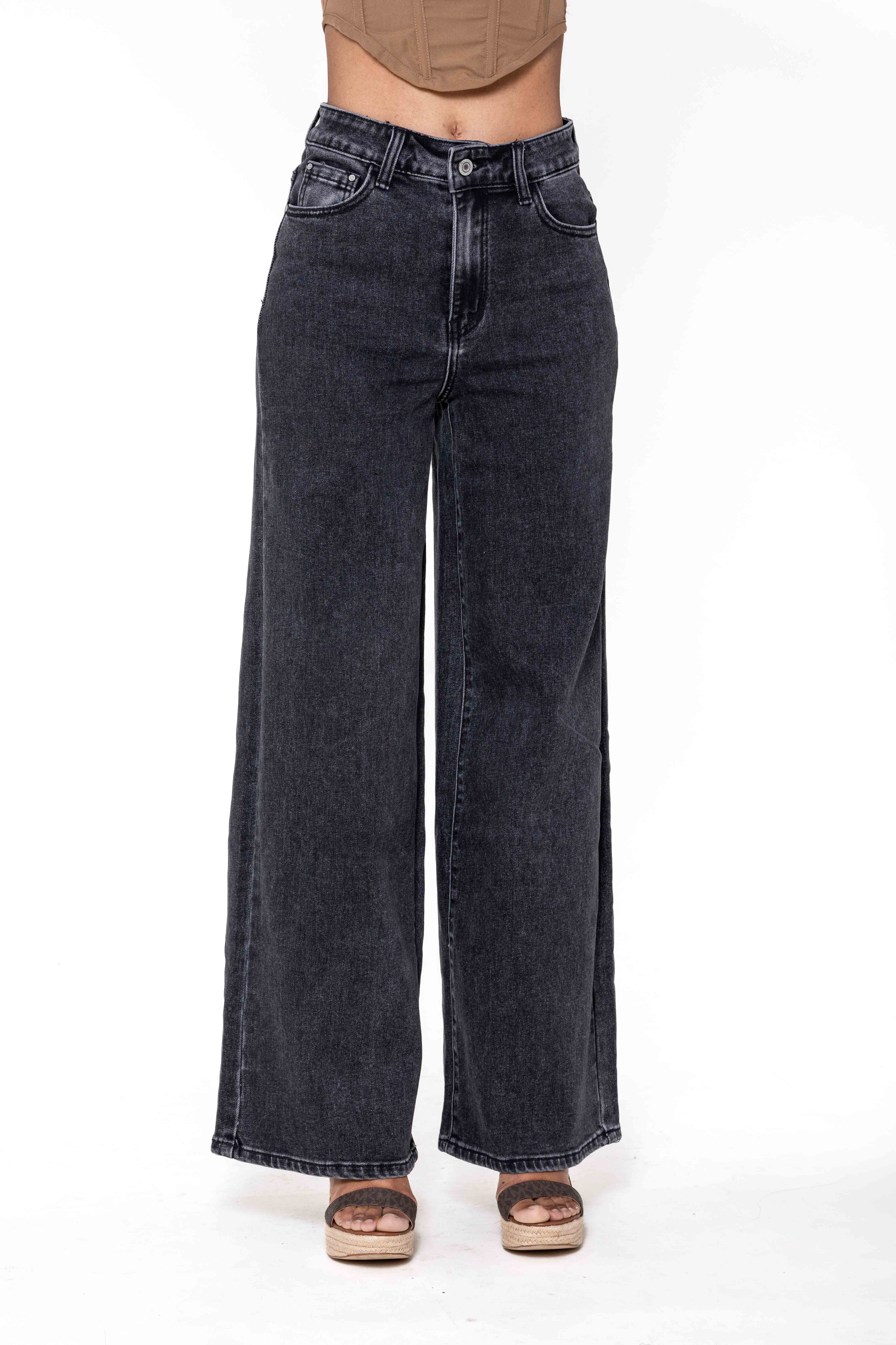 Nina Carter - Vente Jean – femme - Nina Carter super WIDE LEG taille haute stretch YY3005