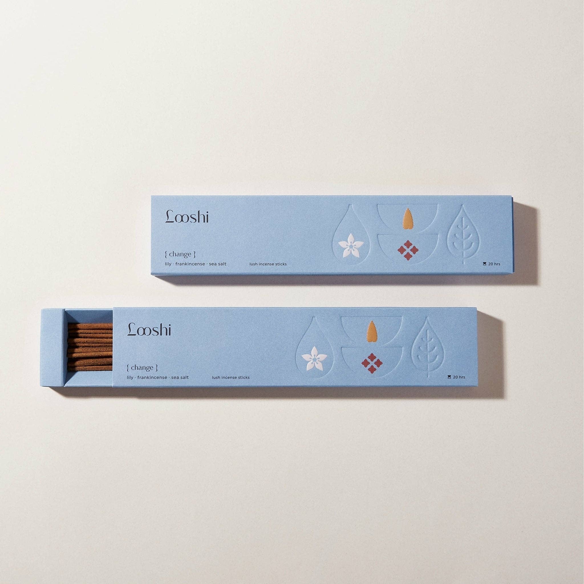 Looshi - Wholesale Incense - CHANGE Natural Incense Sticks with Lily, Frankincense, Sea Salt3