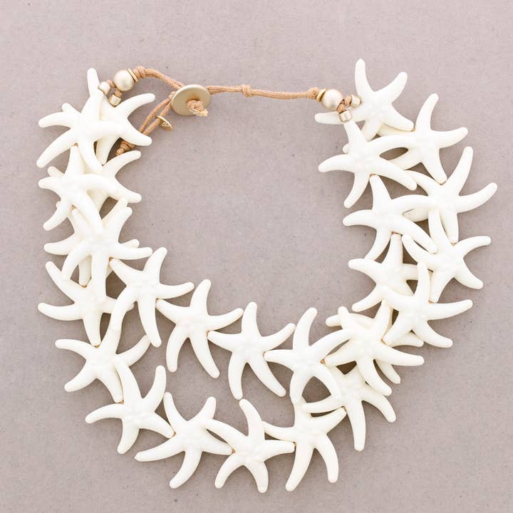 Double Choker Beads Starfish Resin for wholesale by Sonata
