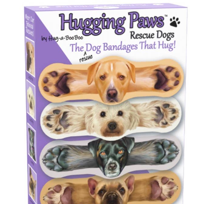 Hug-a-BooBoo - Wholesale Bandaids/Bandages - Hug-a-BooBoo "Hugging Paws Rescue Dogs" Bandages 24ct Box