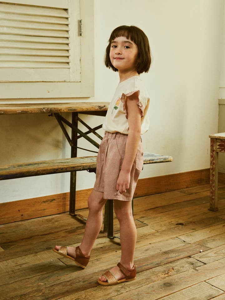 ToTo Heros - Wholesale T-Shirt - Kids - Ruffle Sleeve Flower Embroidery T-Shirt7