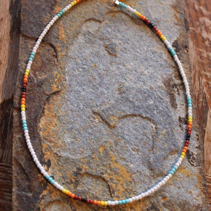 Wild Mountain Soul Designs - Wholesale Choker/Collar - White Southwestern Beaded Choker Necklace1
