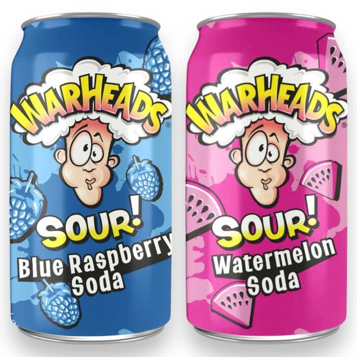 Kinky Pleasure - Wholesale Soda/Carbonated Drink - Kinky Pleasure - AC149 - Drinks - WarHeads Sour Blue Raspberry Soda - 330ml