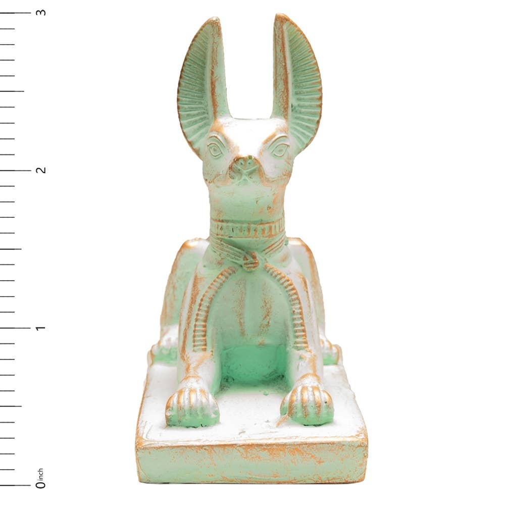 Discoveries, Inc. - Wholesale Decorative Figurine - Anubis Statue Reclining Patina - 3" - Egyptian God2