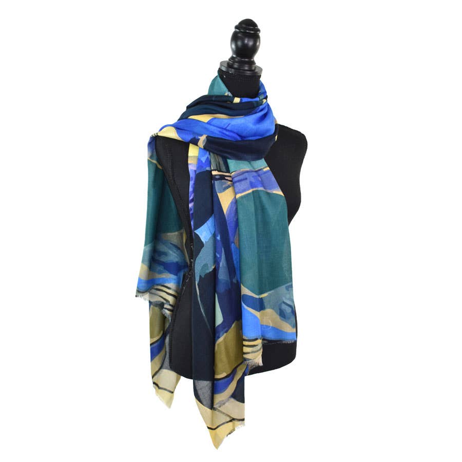 Dupatta Designs - Wholesale Scarf - Women's - Armstrong Modern Abstract Scarf5