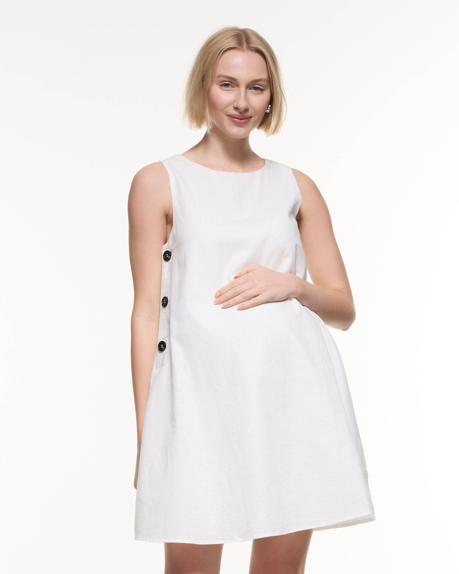 Soon Maternity - Wholesale Dress – Maternity - Maeve Linen Feeding Dress