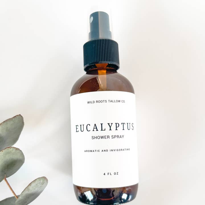 Eucalyptus Shower Spray for wholesale by Wild Roots Tallow Co.