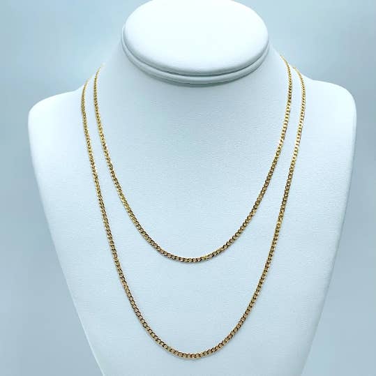 18k Gold Filled Cuban Link Chain 24.mm of thickness, 18, 20 or 24 inches of length for wholesale by Luxus Accessories