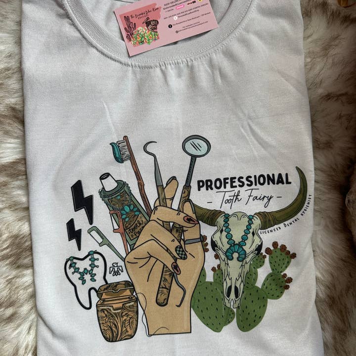 The Branded Blue Roan - Wholesale Screen Printed T-Shirt - Women's - Dental Hygienist Tshirt, Dentistry Western Graphic Tshirt2