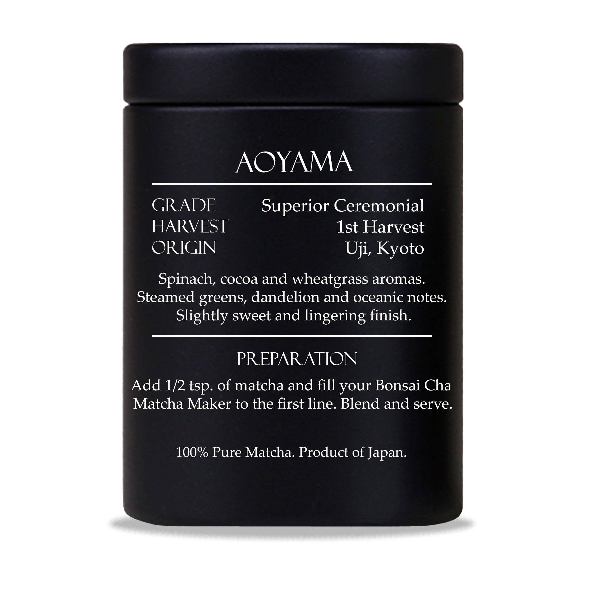 Bonsai Cha - Wholesale Health/Detox Tea - Aoyama Superior Ceremonial Grade Matcha Green Tea1
