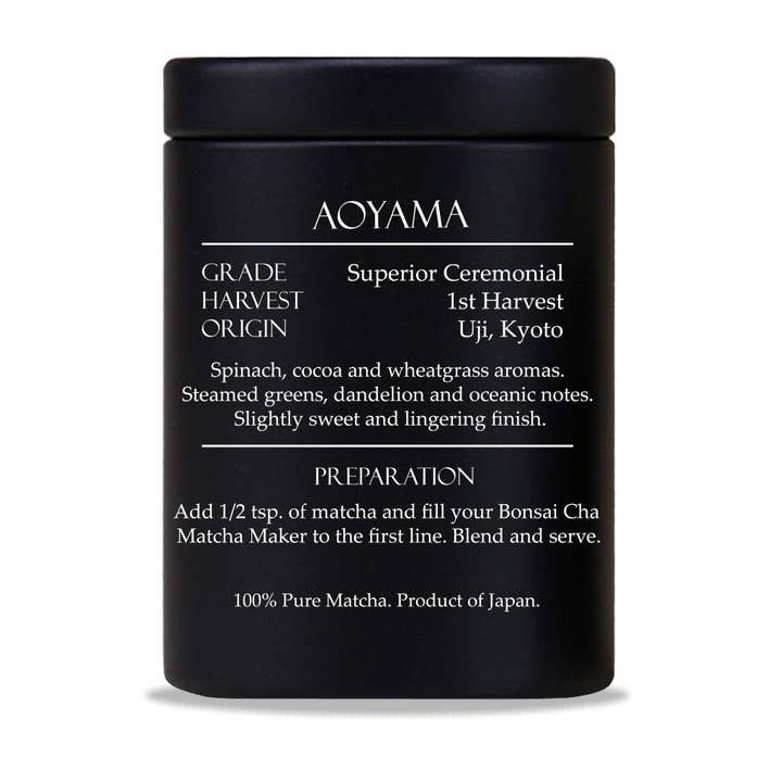 Bonsai Cha - Wholesale Health/Detox Tea - Aoyama Superior Ceremonial Grade Matcha Green Tea1