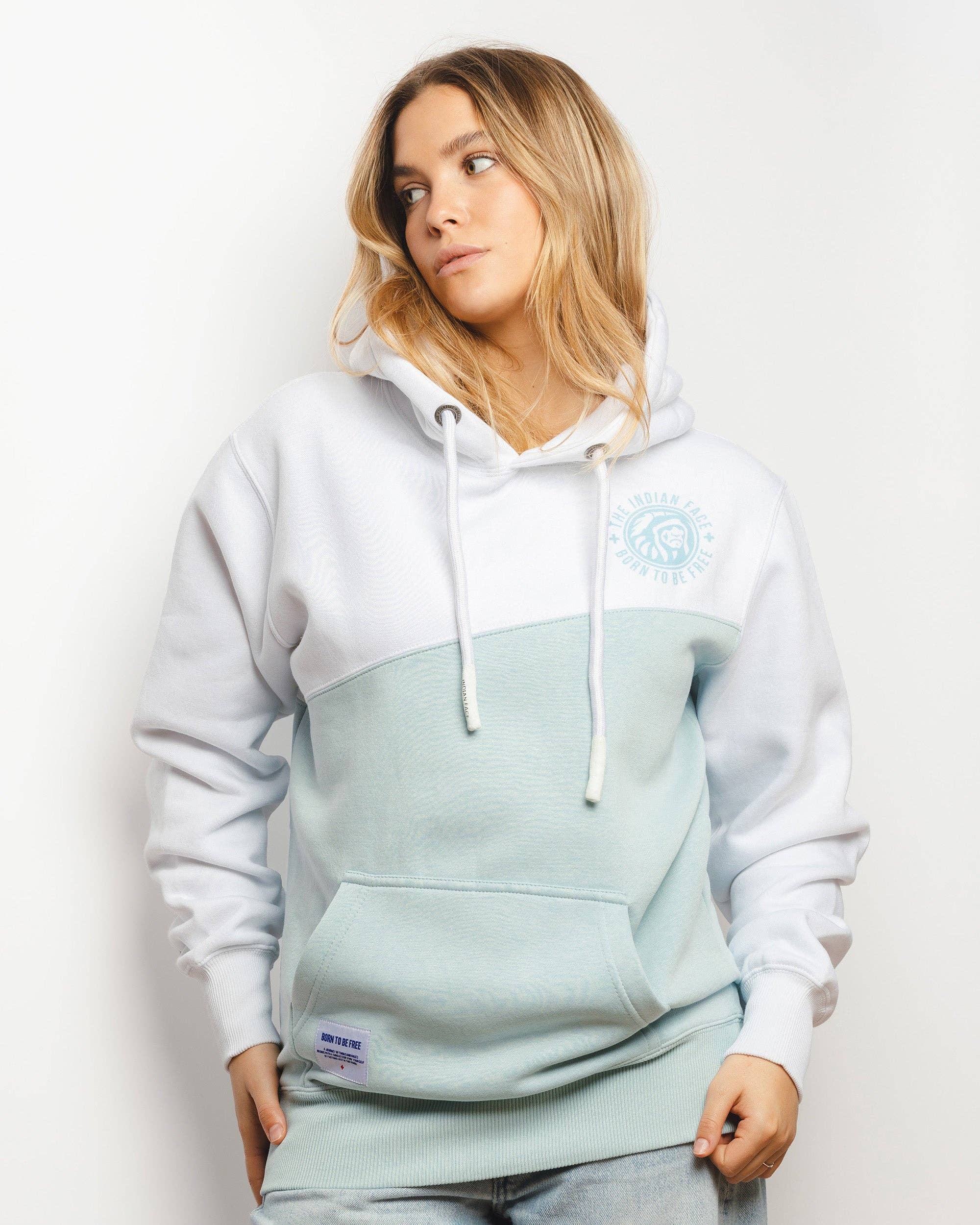 Indicom Brands - Wholesale Hoodie - Unisex - Summit White / Blue8
