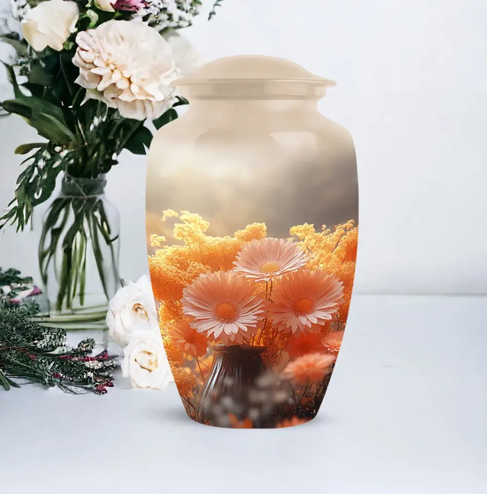 Ample Cremation Urns - Wholesale Urn - Flower Memorial Urns For Human Ashes Large Burial Urns 2