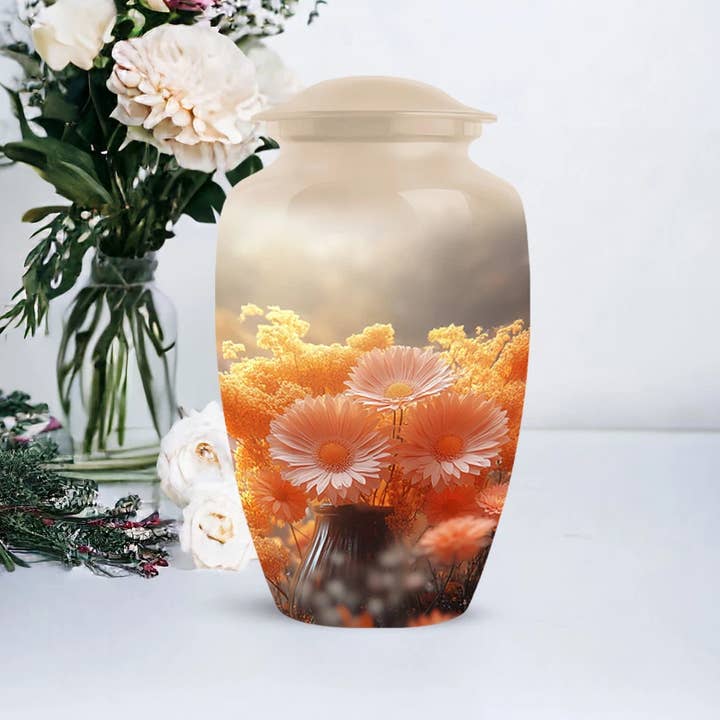 Ample Cremation Urns - Wholesale Urn - Flower Memorial Urns For Human Ashes Large Burial Urns 2