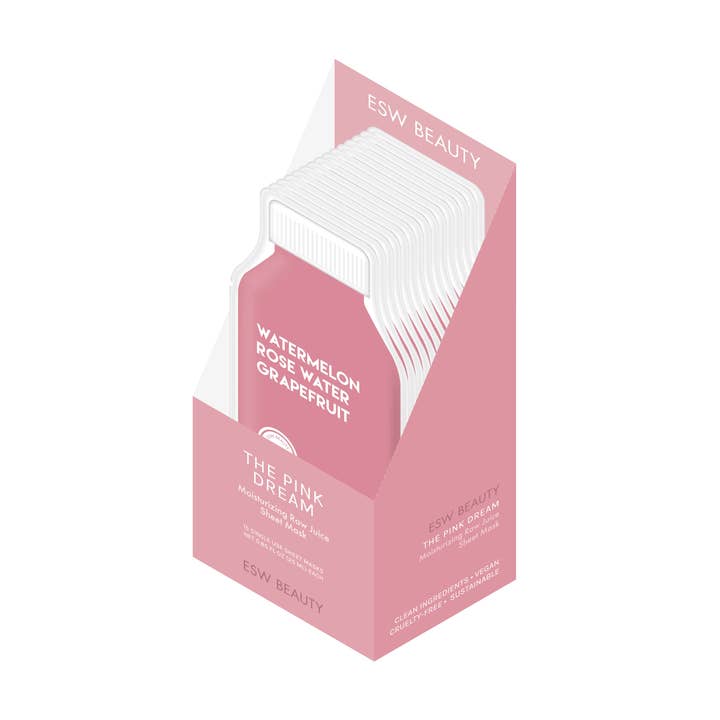ESW Beauty - Wholesale Skincare Face Mask - The Pink Dream Moisturizing Filled PDQ Display