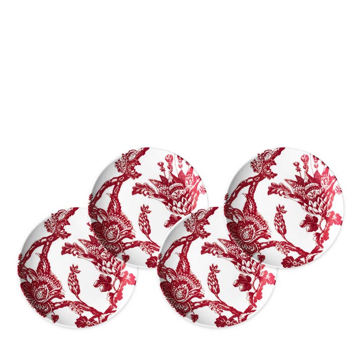 Arcadia Crimson Small Plates, Set of 4 for wholesale by Caskata