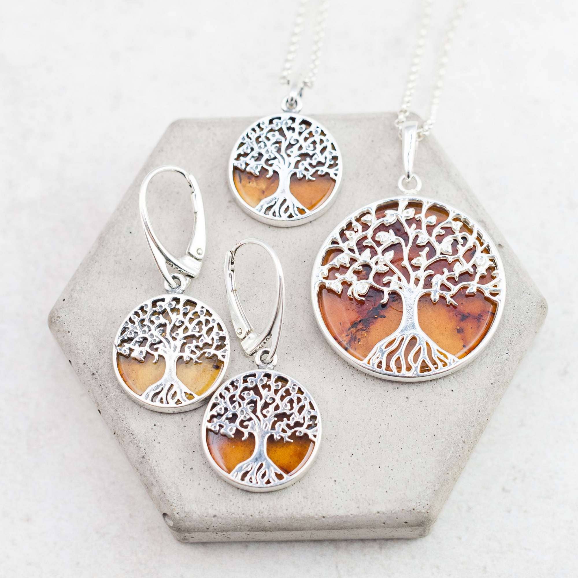 Marcin Waryszak – Colar pingente/pendente por atacado – Pendente Árvore da Vida Prateado Báltico Árvore De15