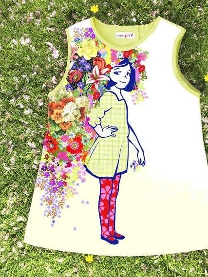 Flowers in Her Hair A-Dress for wholesale by PaperGirl Collection