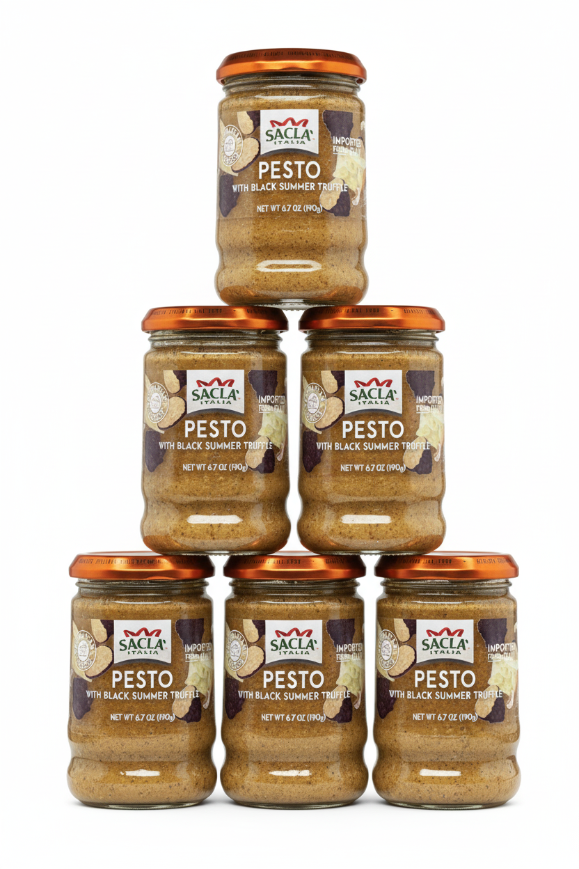 Sacla - Wholesale Pesto - Sacla Italy Black Summer Truffle Pesto 6x6.7oz Pasta Sauce4