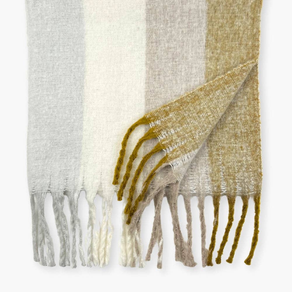 Humble Hilo - Wholesale Scarf - Women's - Humble Hilo Woven Chunky Scarf Cocoon Fringe27