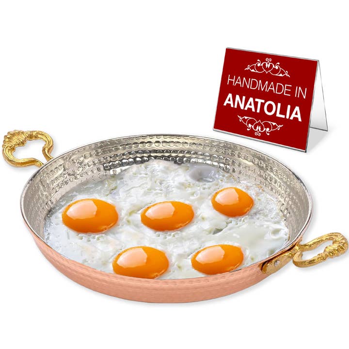 Hakan - Wholesale Pan - Hakan Copper Egg Pan for Cooking, Handmade Small Frying Pan26