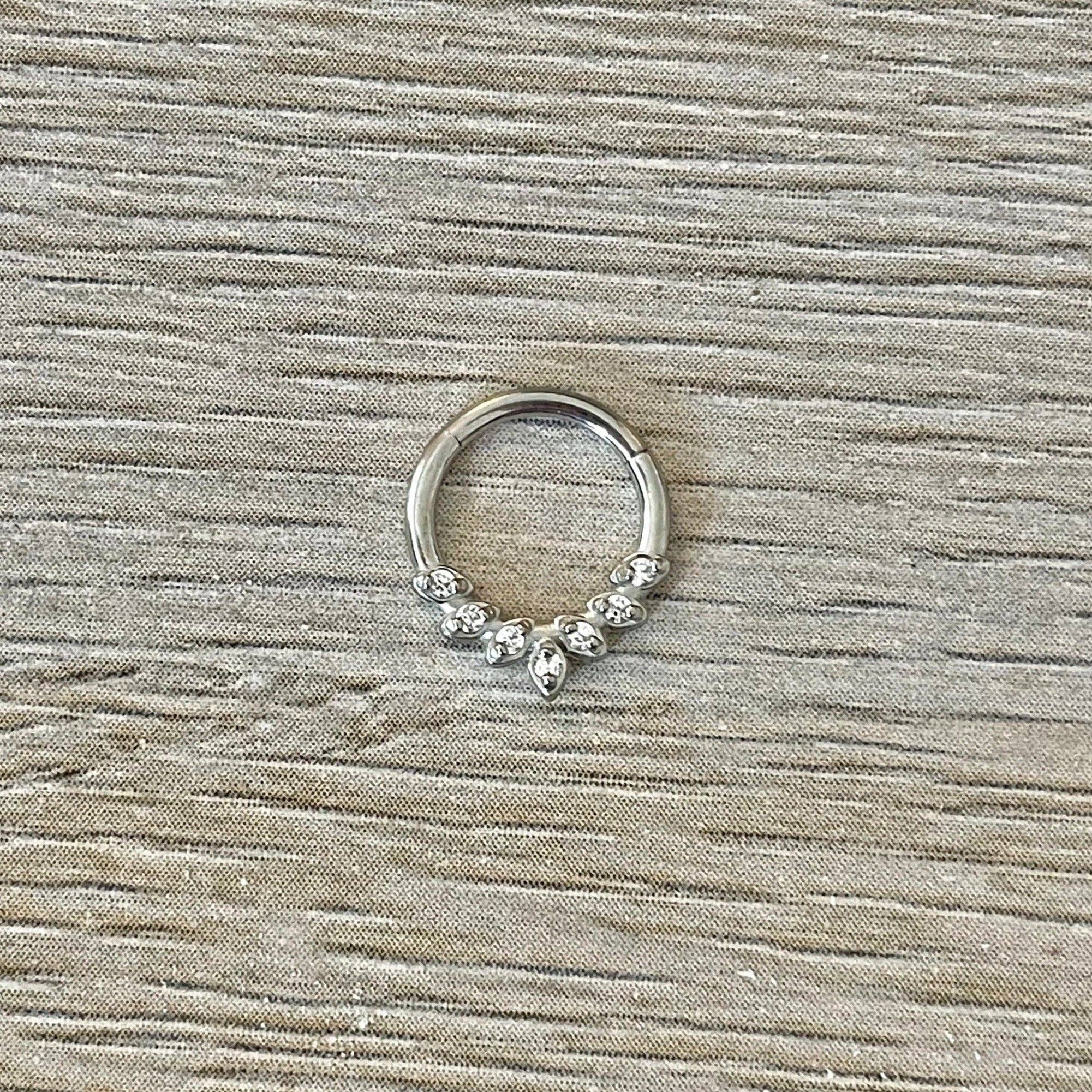 Elara Body Jewelry - Wholesale Nose Ring - Dainty Gold Septum Piercing (16G | 8mm | Surgical Steel | Rose Gold, Gold, Black or Silver)0