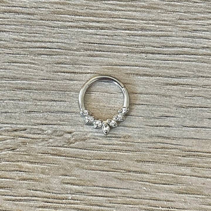 Elara Body Jewelry - Wholesale Nose Ring - Dainty Gold Septum Piercing (16G | 8mm | Surgical Steel | Rose Gold, Gold, Black or Silver)