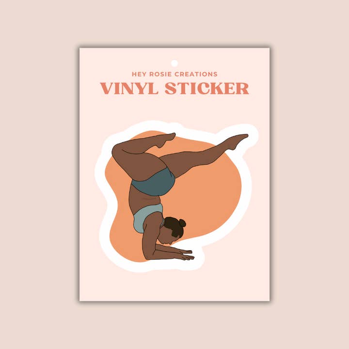 Scorpion Yoga Sticker for wholesale by Hey Rosie Creations