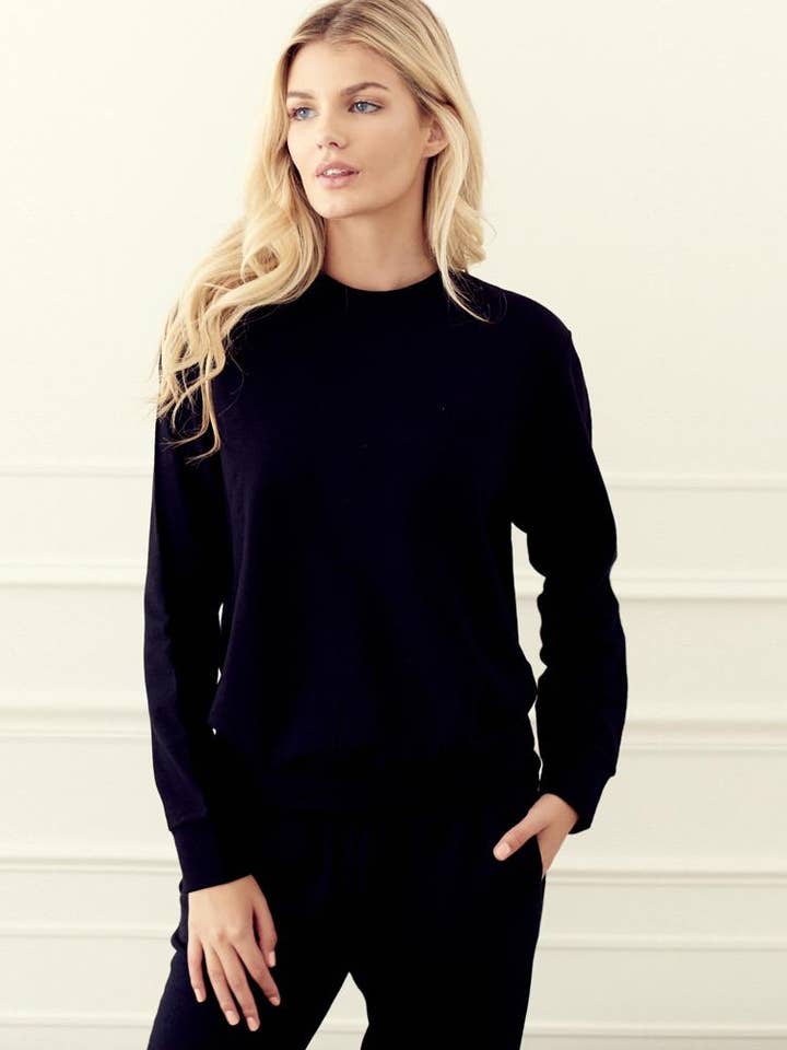 Zwarte superzachte trui voor wholesale door Uncommonbasics