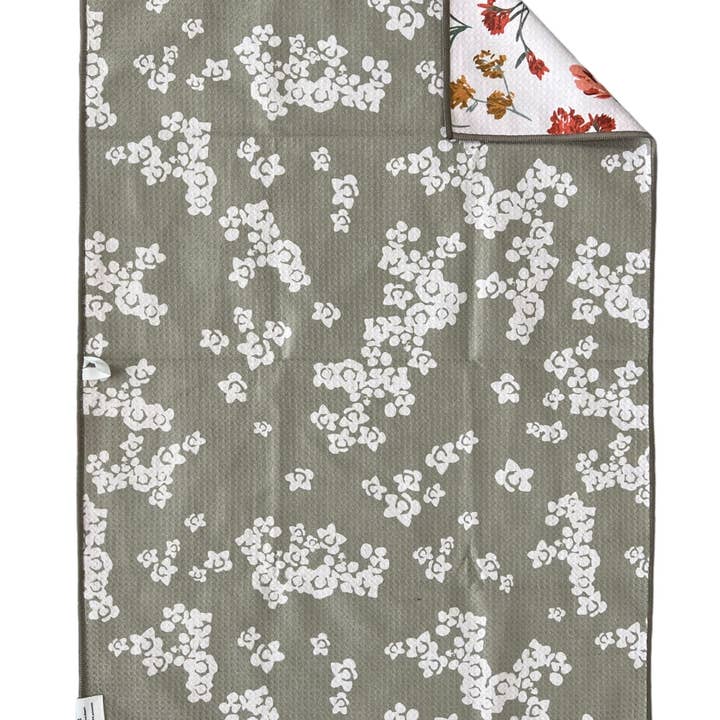 Cream Sage Mallory: Reversible Hand Towel for wholesale on Faire2