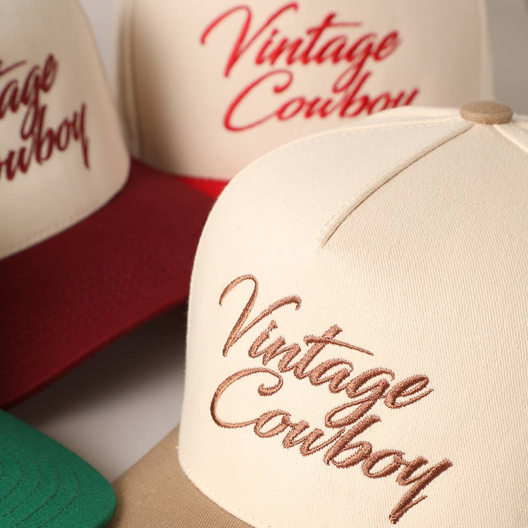 Fashion City – wholesale Baseball cap – Unisex – Vintage Cowboy Embroidery Two Tone Baseball Cap9