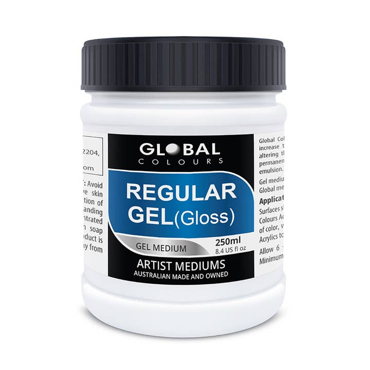 Regular Gel Gloss - 250ml Professional Gel Medium for wholesale by Global Colours - Acrylic Artists Paint
