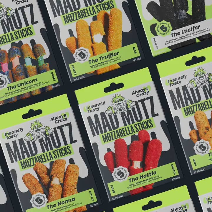 Mad Mutz - Wholesale Cheese - MadMutz® Mozzarella Sticks (12 selected 5 Packs)